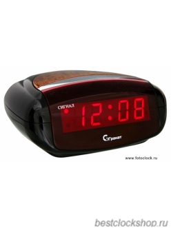 Настольные кварцевые часы с будильником ГРАНАТ/Granat С-0616-Красн.