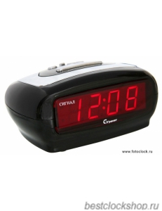 Настольные кварцевые часы с будильником ГРАНАТ/Granat С-1235-Красн.