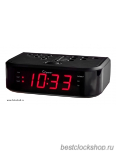 Настольные кварцевые часы с будильником и радио ГРАНАТ/Granat С-0946-Красн