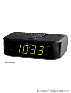 Настольные кварцевые часы с будильником и радио ГРАНАТ/Granat С-0946-Зел