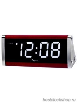Настольные кварцевые часы с будильником ГРАНАТ/Granat С-1812-Р(Бел)