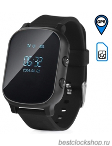 Детские GPS часы Smart Baby Watch T58 черные